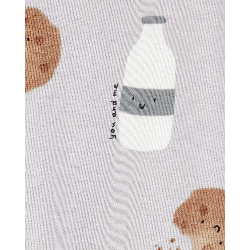 Pyjama dors-bien zippé lait & biscuits bébé - Coton