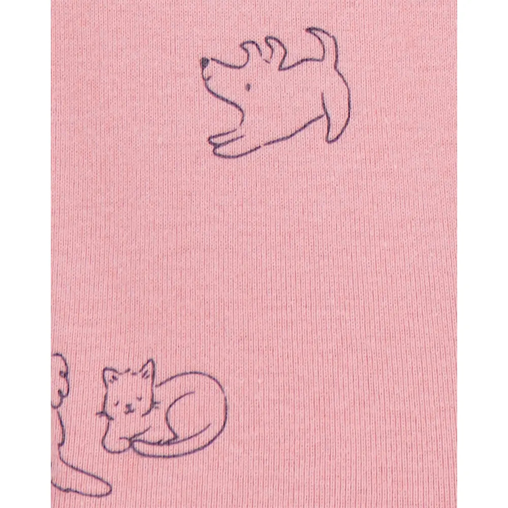 Ensemble 3 pièces chiot pour bébé fille - Coton