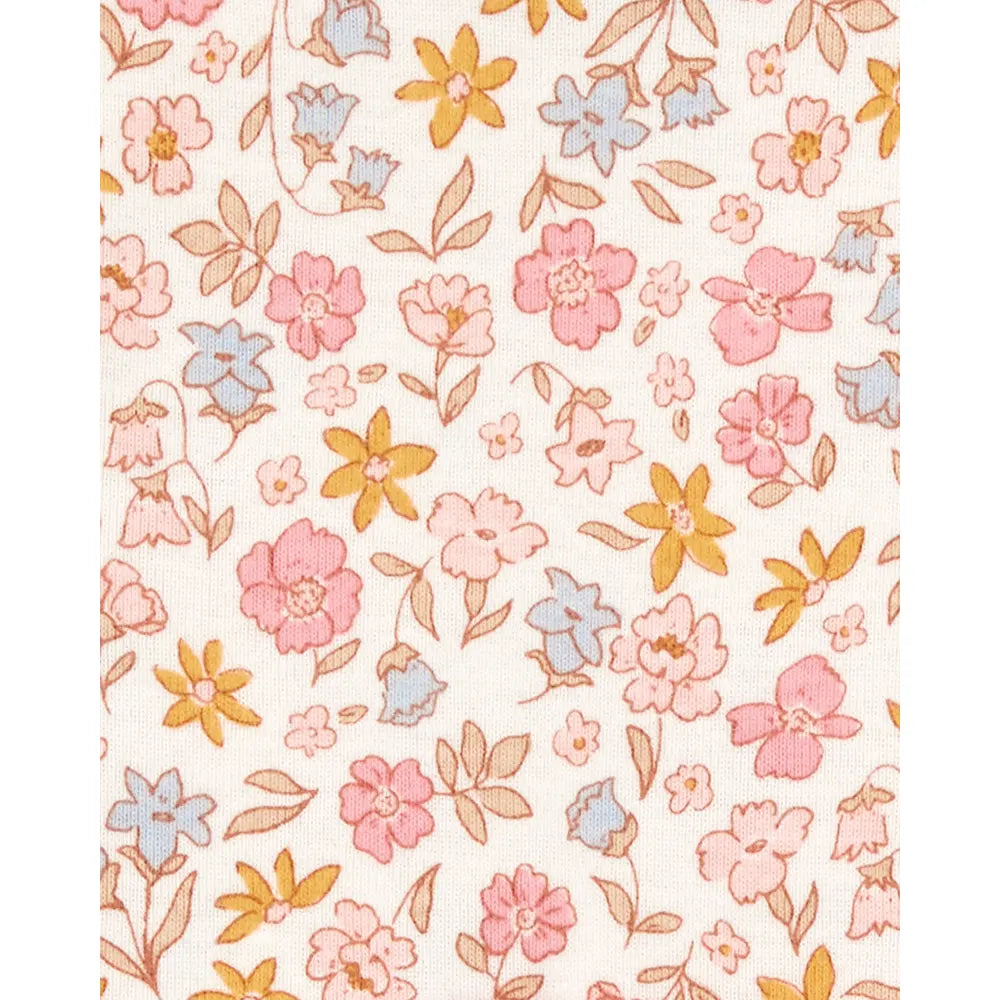 Ensemble 3 pièces souris florale bébé fille - Coton