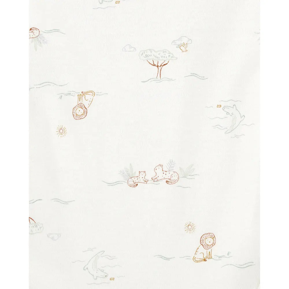 Lot de 5 bodys manches courtes safari bébé