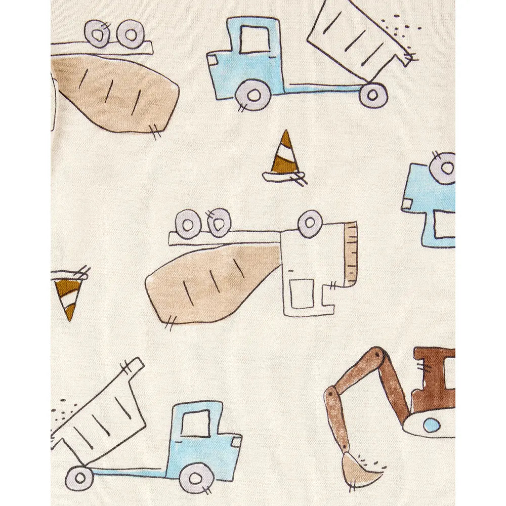 Lot de 5 bodys manches courtes bébé garçon - Chantier