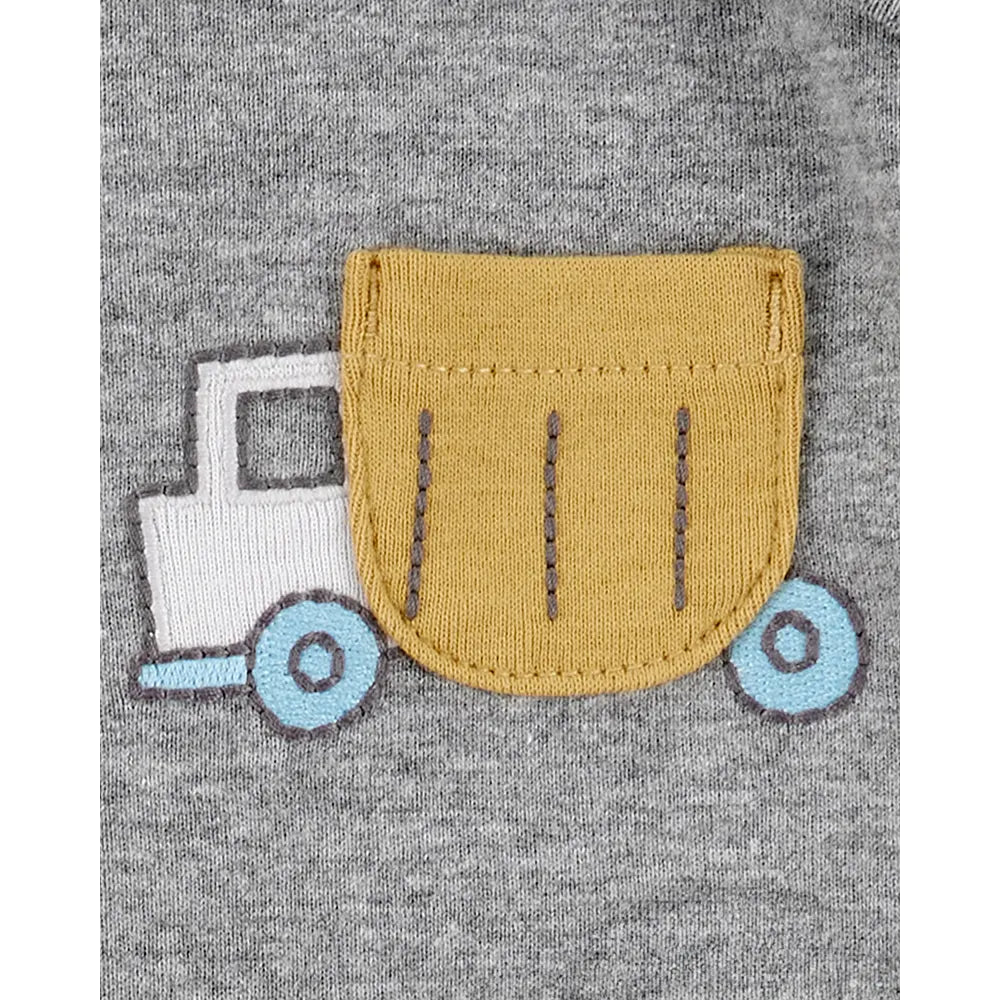 Lot de 5 bodys manches courtes bébé garçon - Chantier