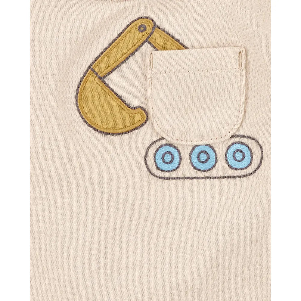 Lot de 5 bodys manches courtes bébé garçon - Chantier