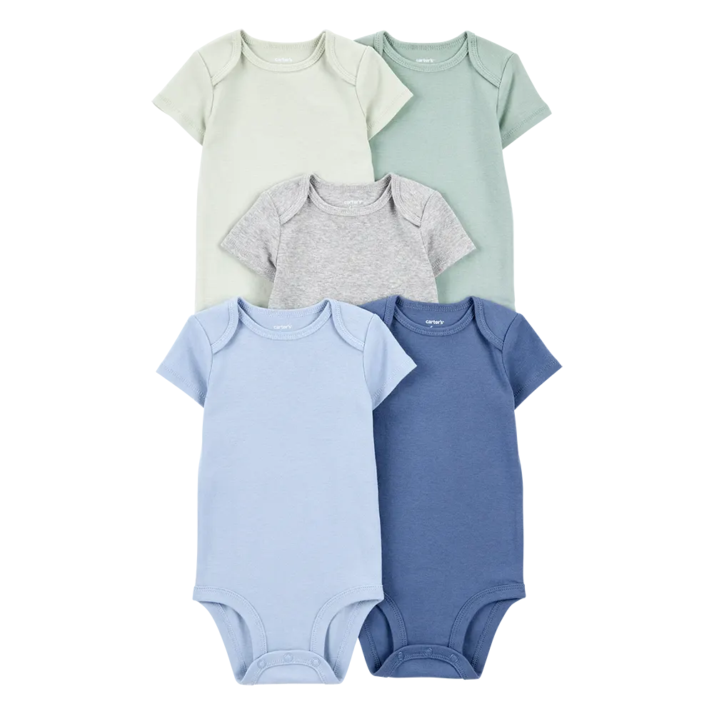 Lot de 5 bodys manches courtes bébé garçon