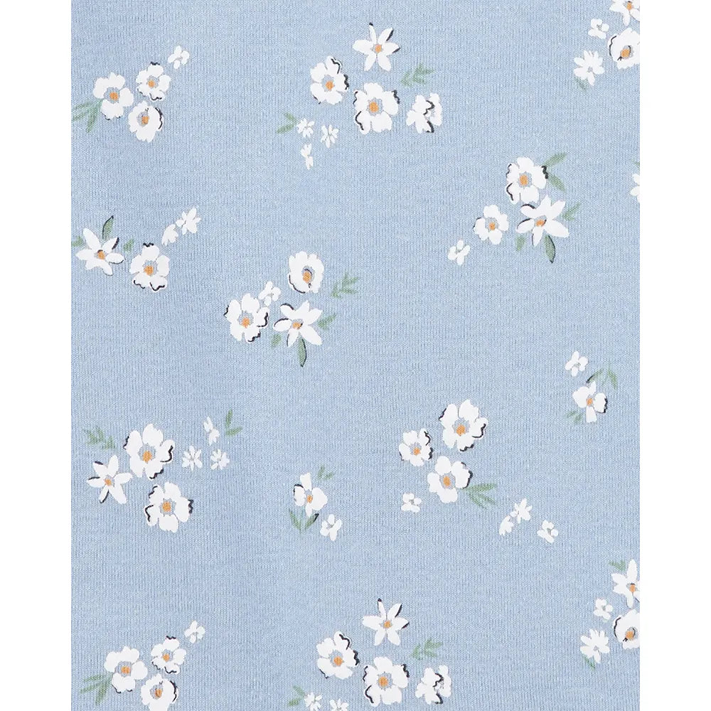 Lot de 5 bodys fleuris bébé fille - 100% Coton