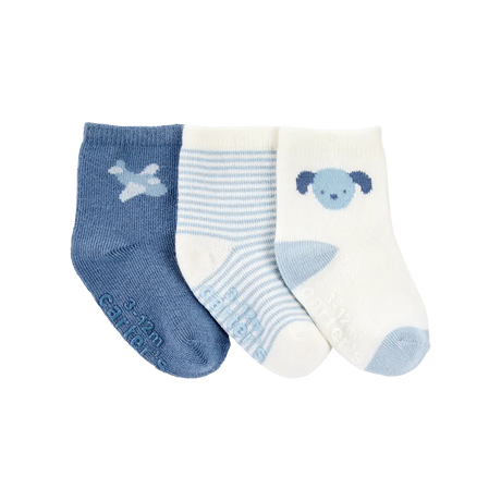 Lot de 3 paires de chaussettes chiot bébé garçon
