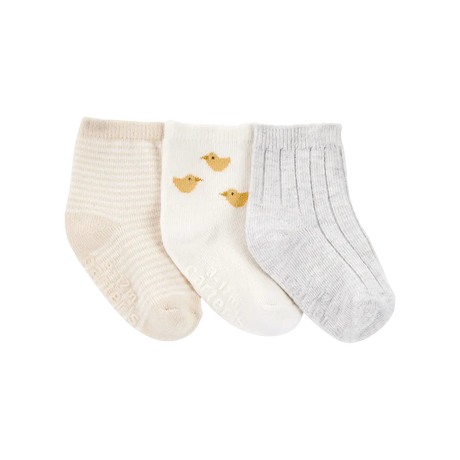Lot de 3 paires de chaussettes poussin bébé