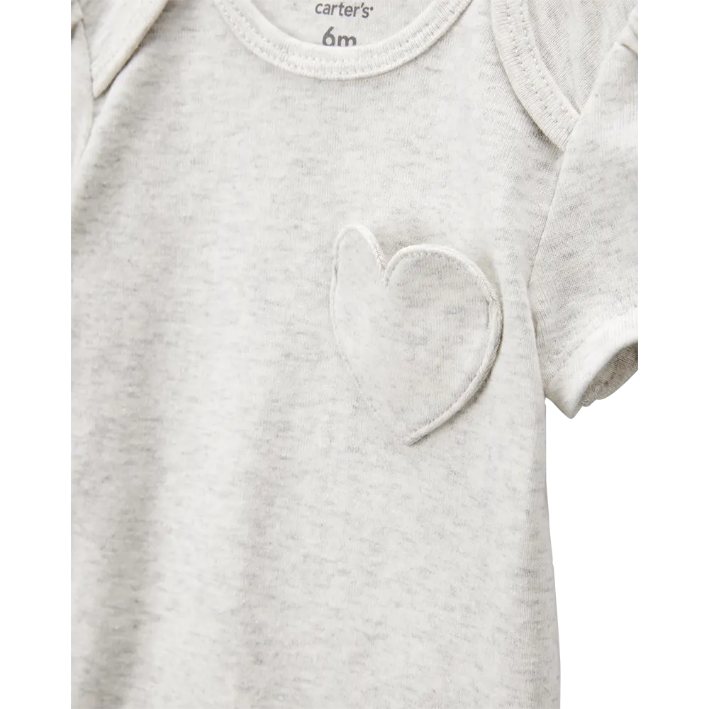 Lot de 5 bodys chevaux fleuris bébé fille - Coton