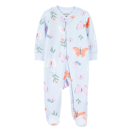 Pyjama dors-bien zippé papillon bébé fille - Coton
