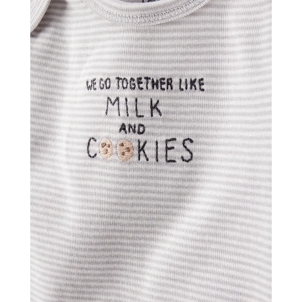 Ensemble 3 pièces lait et biscuits bébé - Coton