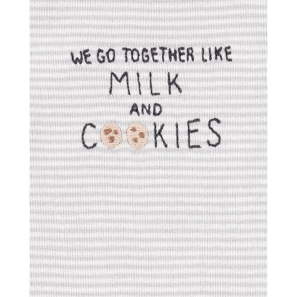 Ensemble 3 pièces lait et biscuits bébé - Coton