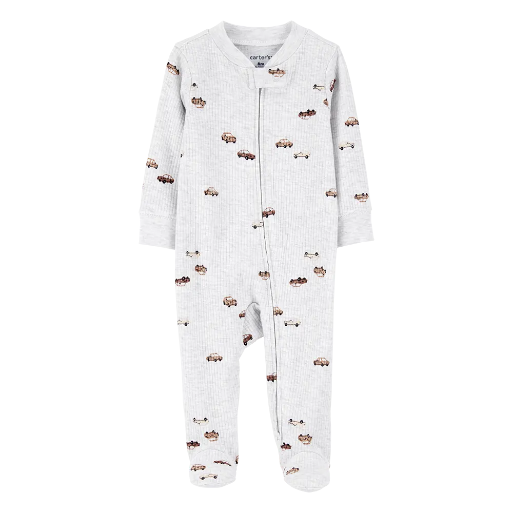 Pyjama dors-bien zippé texturé voiture bébé garçon