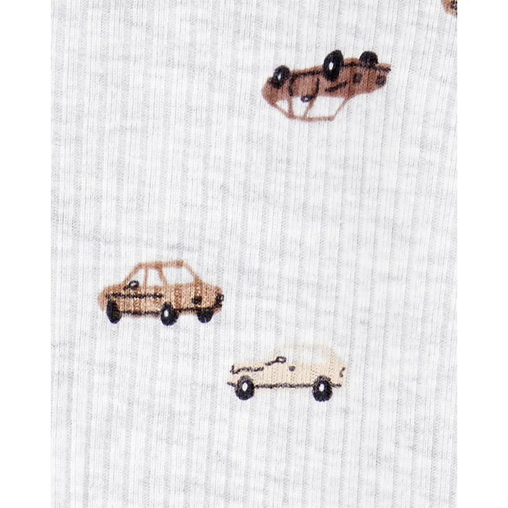 Pyjama dors-bien zippé texturé voiture bébé garçon