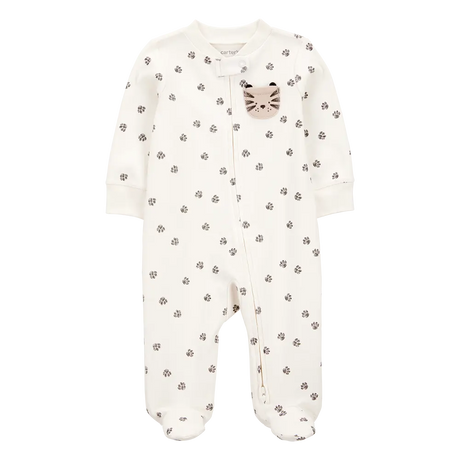 Pyjama dors-bien zippé tigre bébé garçon - Coton