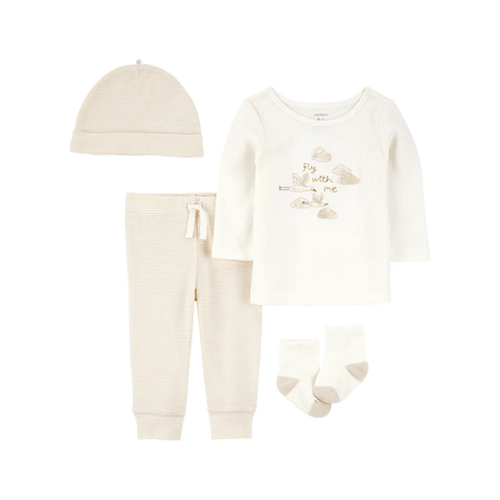 Ensemble 4 pièces nuage bébé - 100% Coton