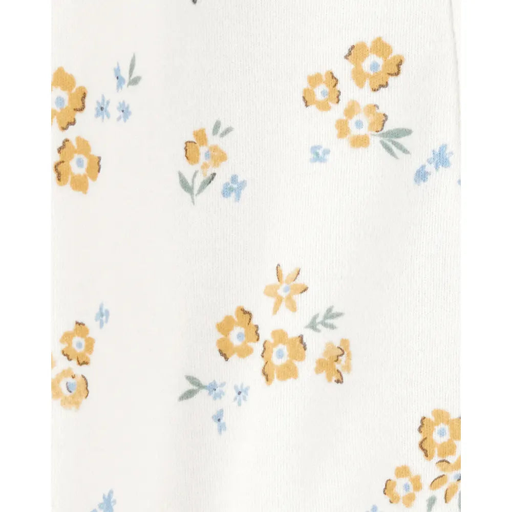 Pyjama dors-bien zippé floral bébé fille - Coton