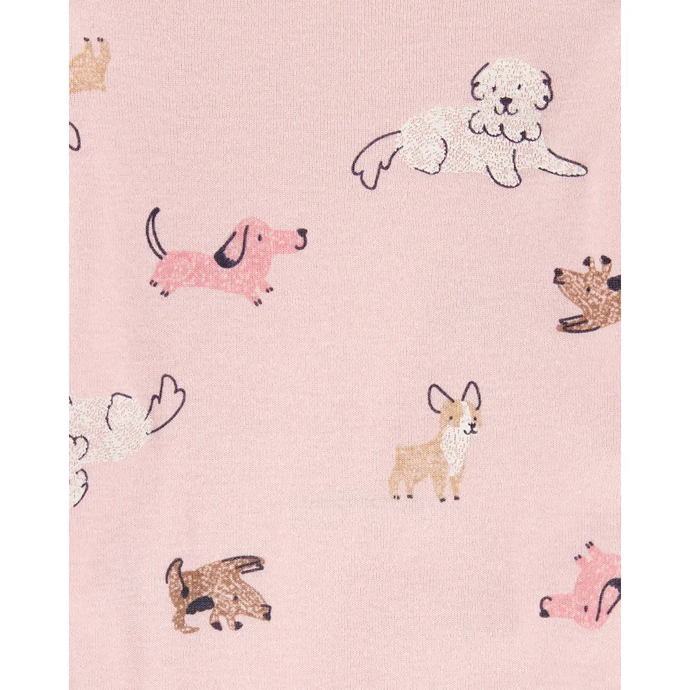Lot de 4 bodys manches longues chiot bébé fille