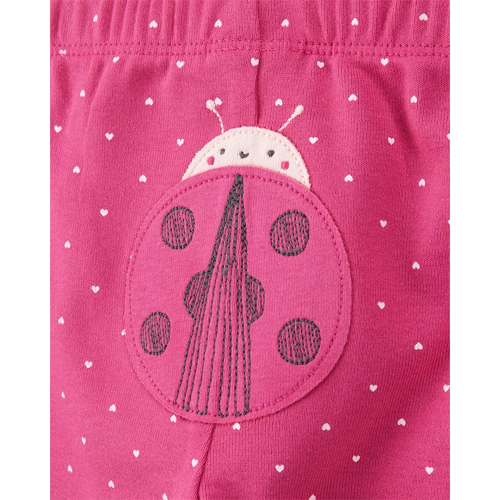 Ensemble 3 pièces coccinelle bébé fille - Coton