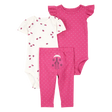 Ensemble 3 pièces coccinelle bébé fille - Coton