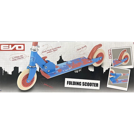 Trottinette Globber 2 Roues Evo Folding Scooter 5ans+ - Bleu & Rouge