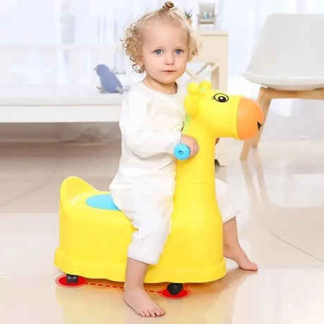 Giraffe Theme Training Potty with Wheels