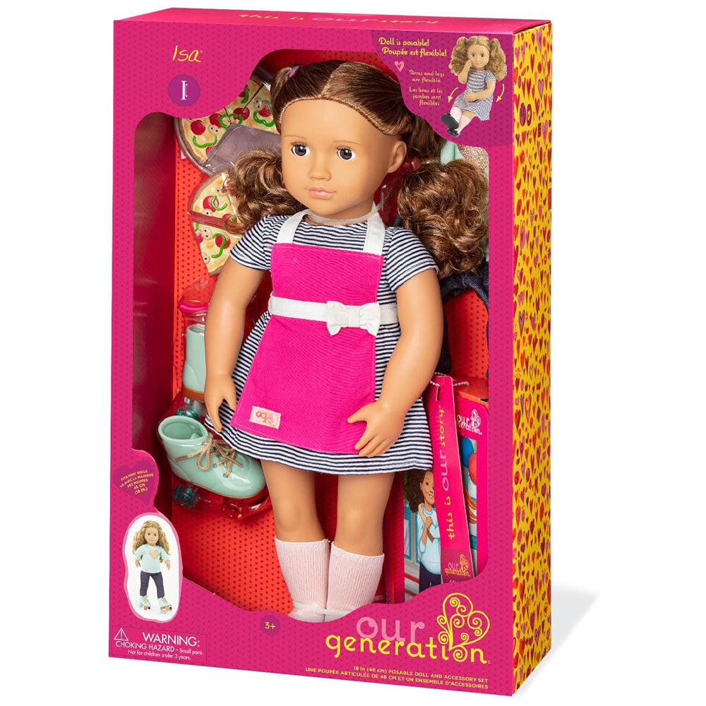 Muñeca y libro de cuentos de lujo Our Generation 3A+ - Isa