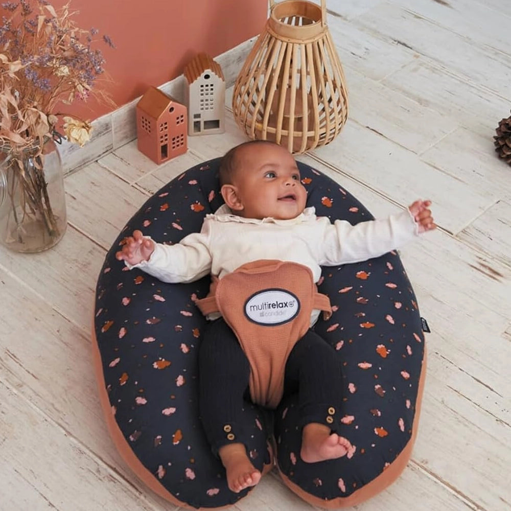 Coussin d'Allaitement & Grossesse 3en1 Multirelax - Fleurs & Cassonade