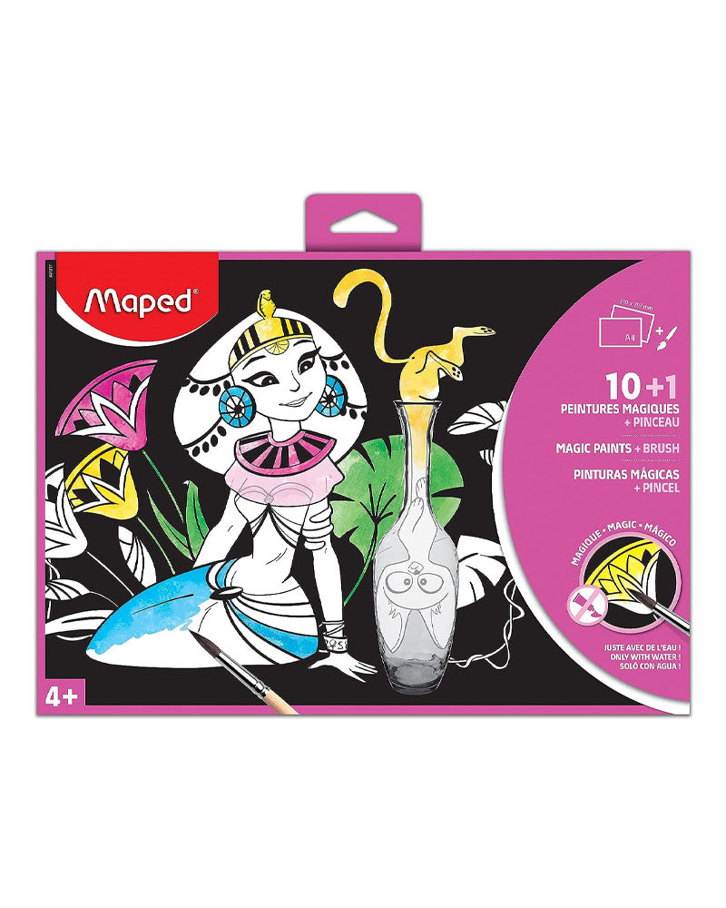 Maped Cartes Magique à L'eau + Pinceau x10 - Rose