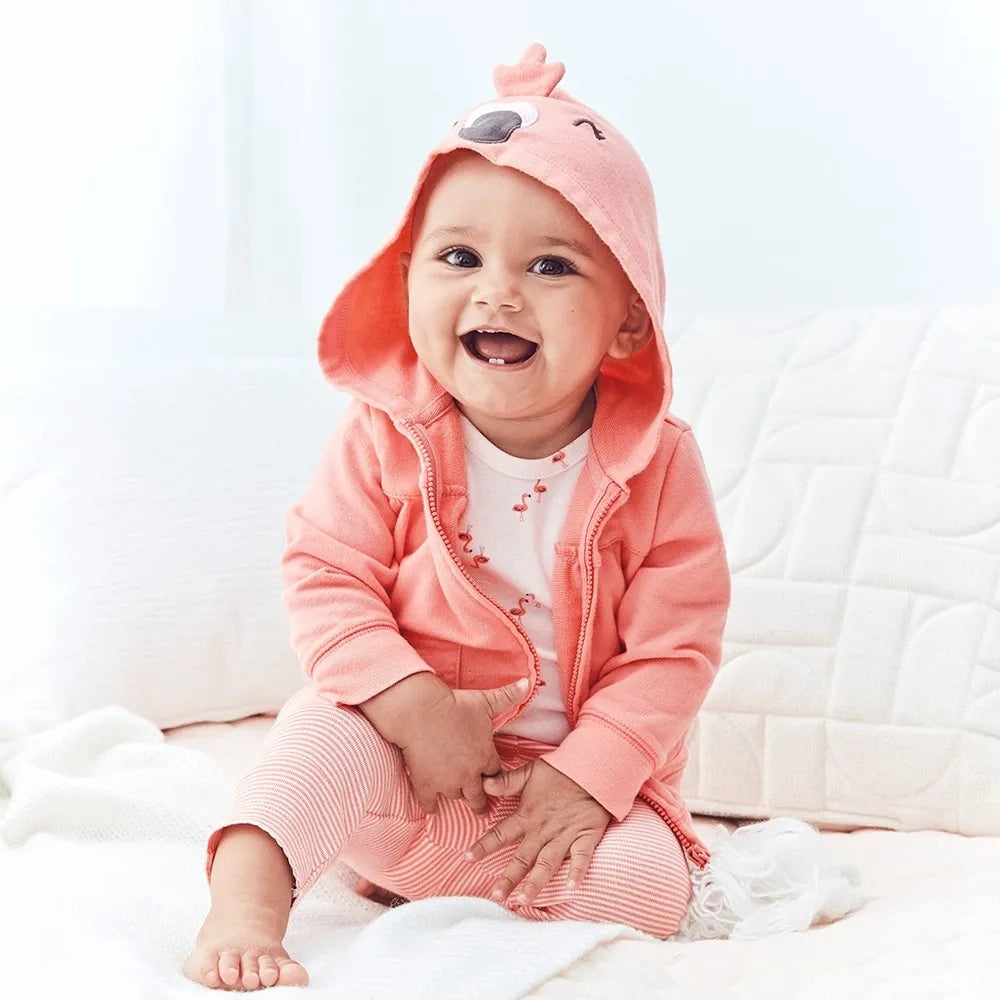 كارترز طقم من 3 قطع للرضع البنات - فلامنغو وردي