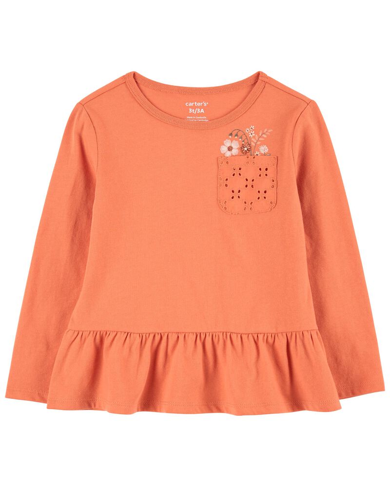 Carter's Baby Peplum Pocket T-Shirt - Orange