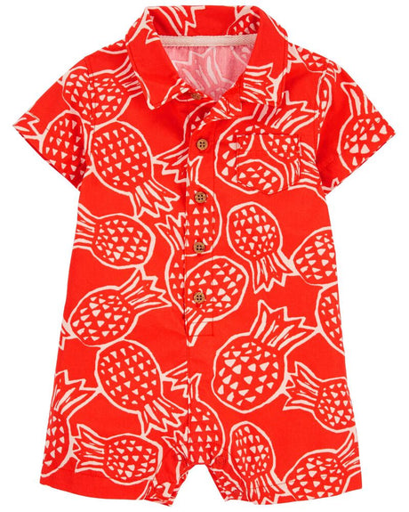 Barboteuse En Coton Ananas Carter's - Rouge