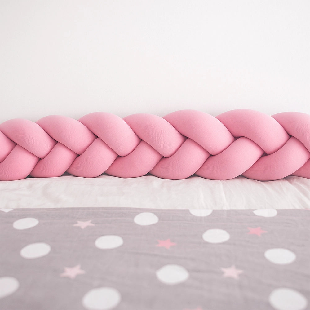 Babymat Tour de Lit Tressé - Rose Foncé