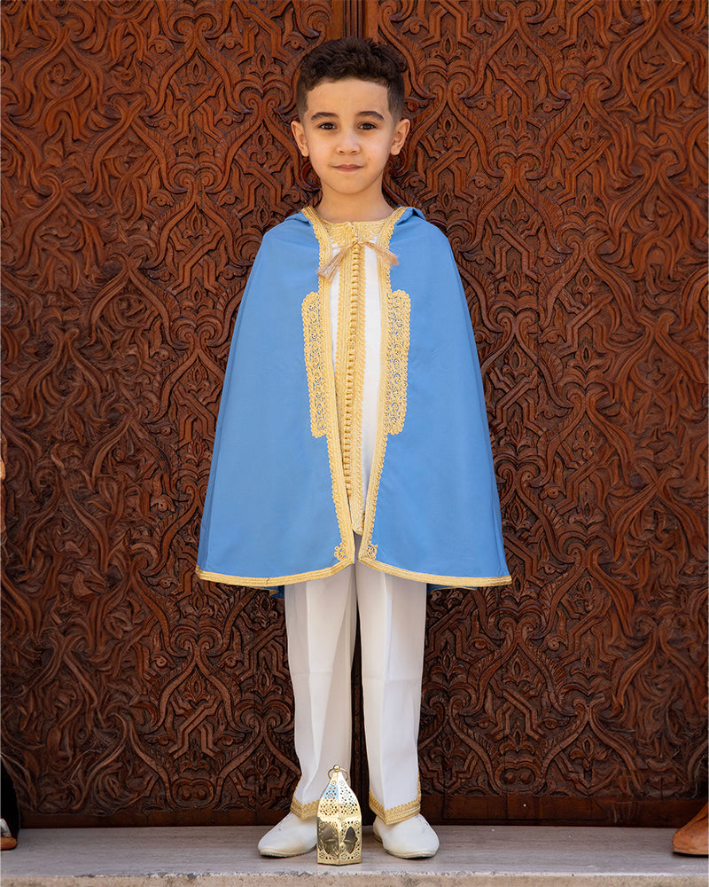 Jabador de dos piezas con Selham para niños 3-6A - Azul cielo