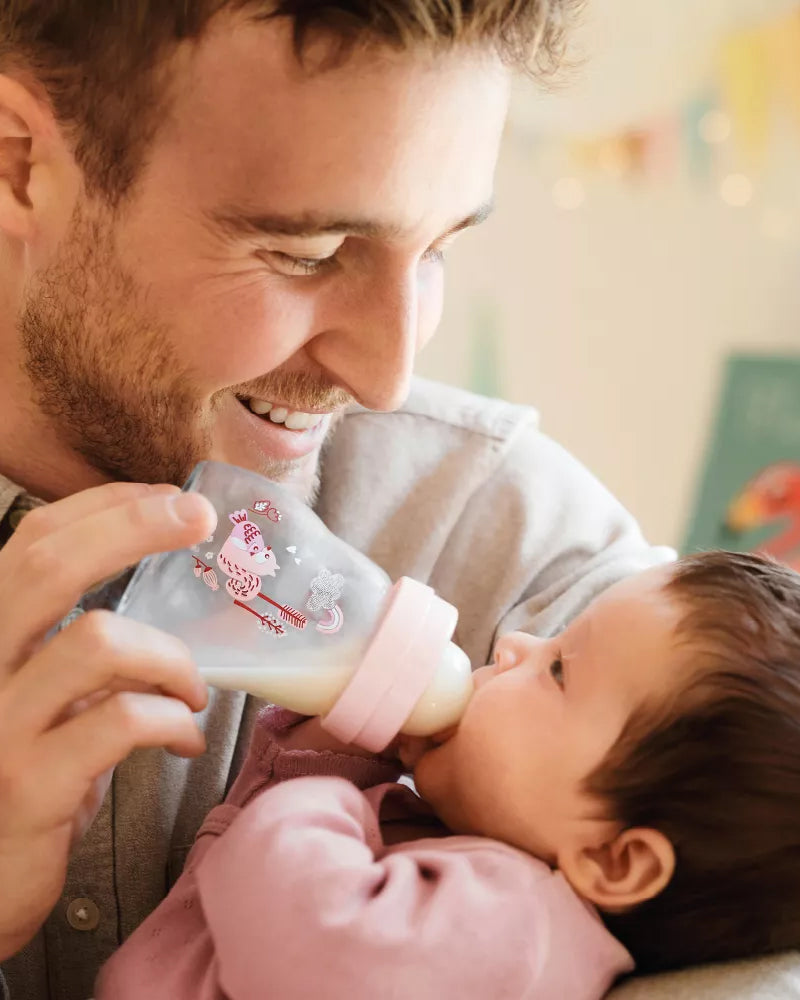 Biberon MAM en verre 170ml - Rose