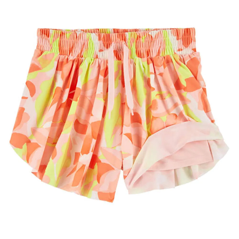 Short à Enfiler Carter's - Fleuri Corail