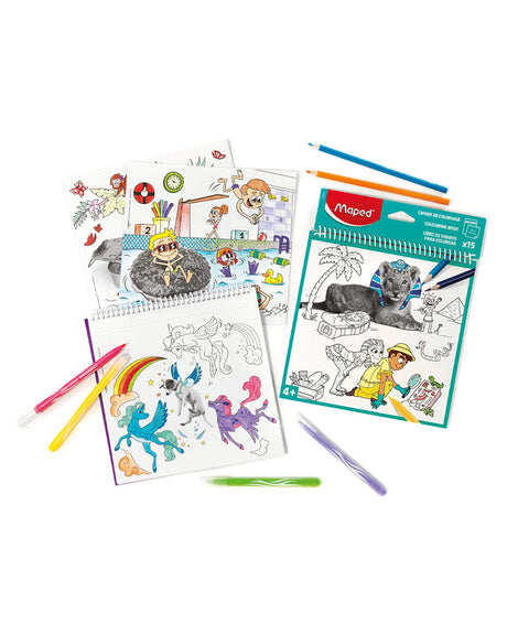 Maped Livret de Coloriage Assortie x15 - Vert
