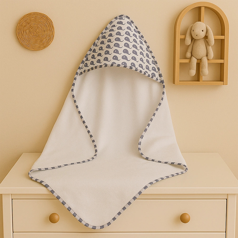 Serviette de Bain Babymat 130x70cm - Harmonie Baleine