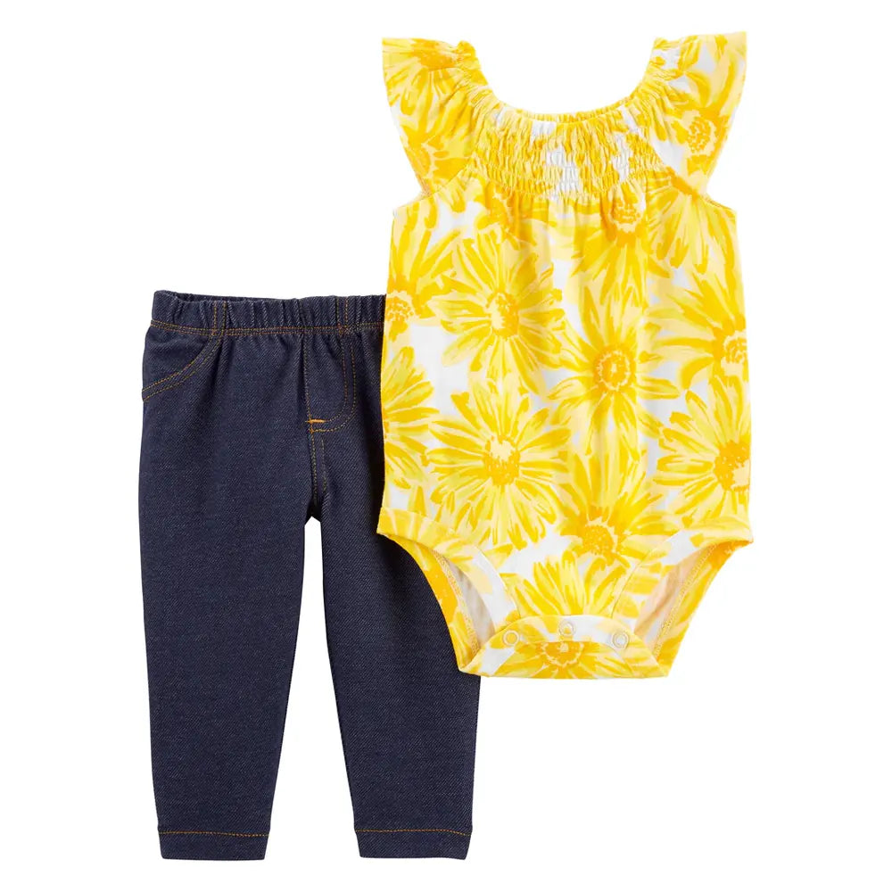 Ensemble 2 Pièces Carter's - Bleu & Jaune