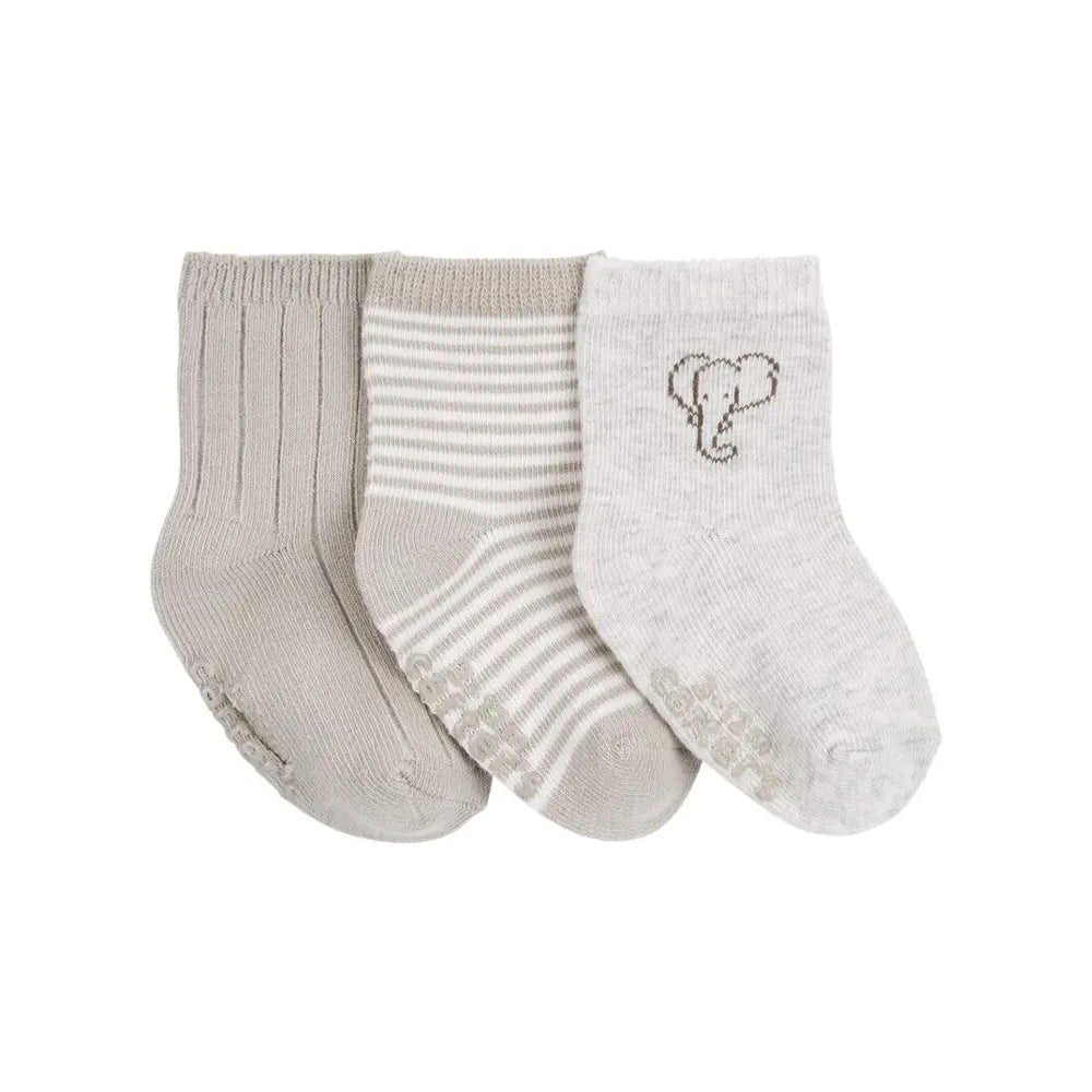Lot de 3 Paires de Chaussettes Carter's - Éléphant Gris