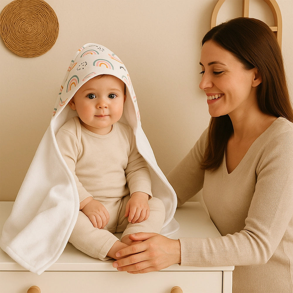 Babymat Bath Towel 130x70cm - Rainbow Rose Harmony