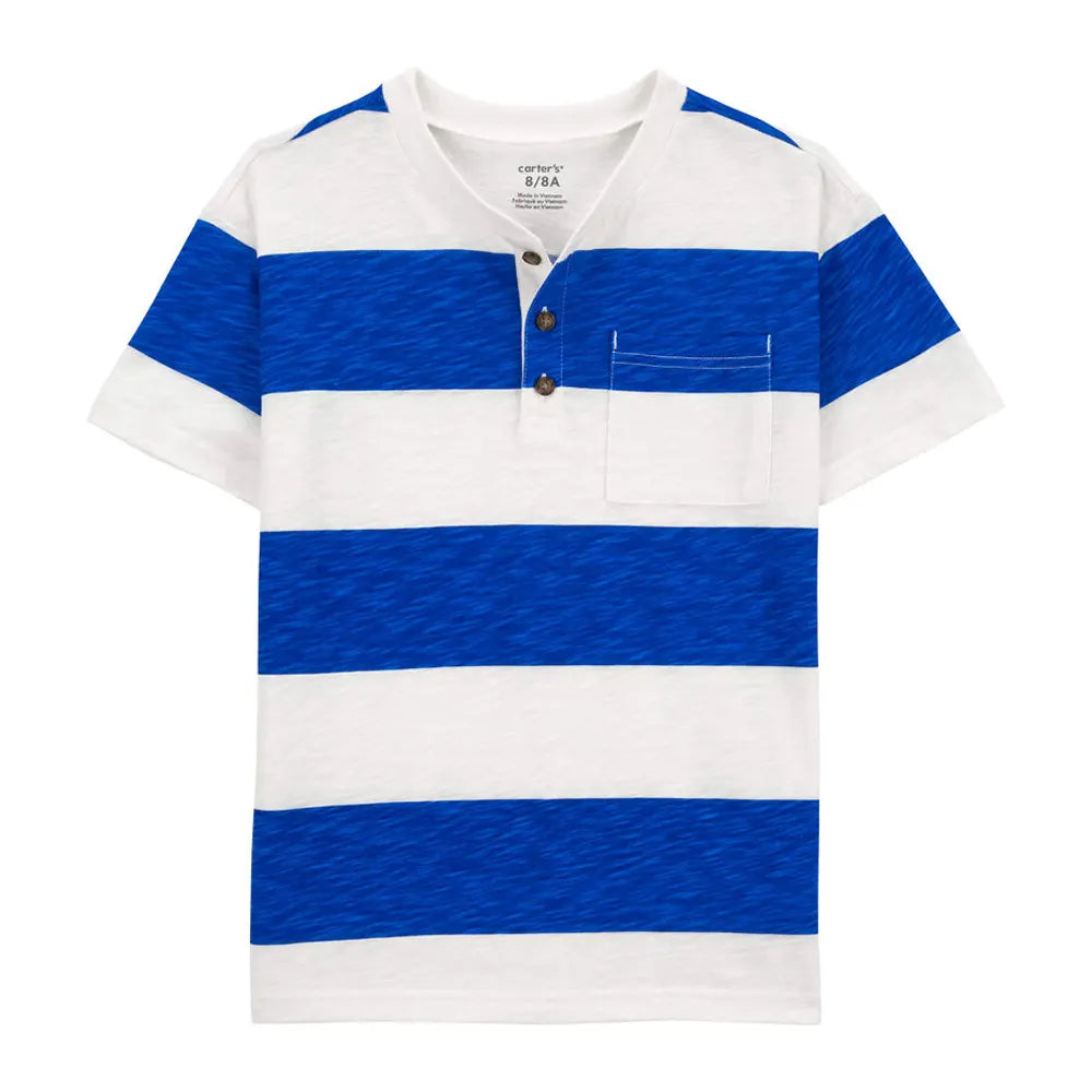 T-Shirt Rayé Carter's - Bleu & Blanc