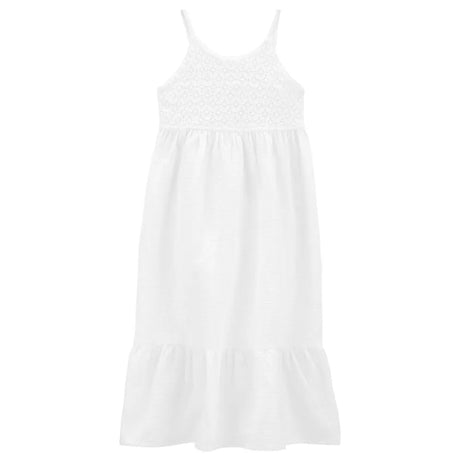 Robe Mi-Longue en Coton Carter's - Blanc