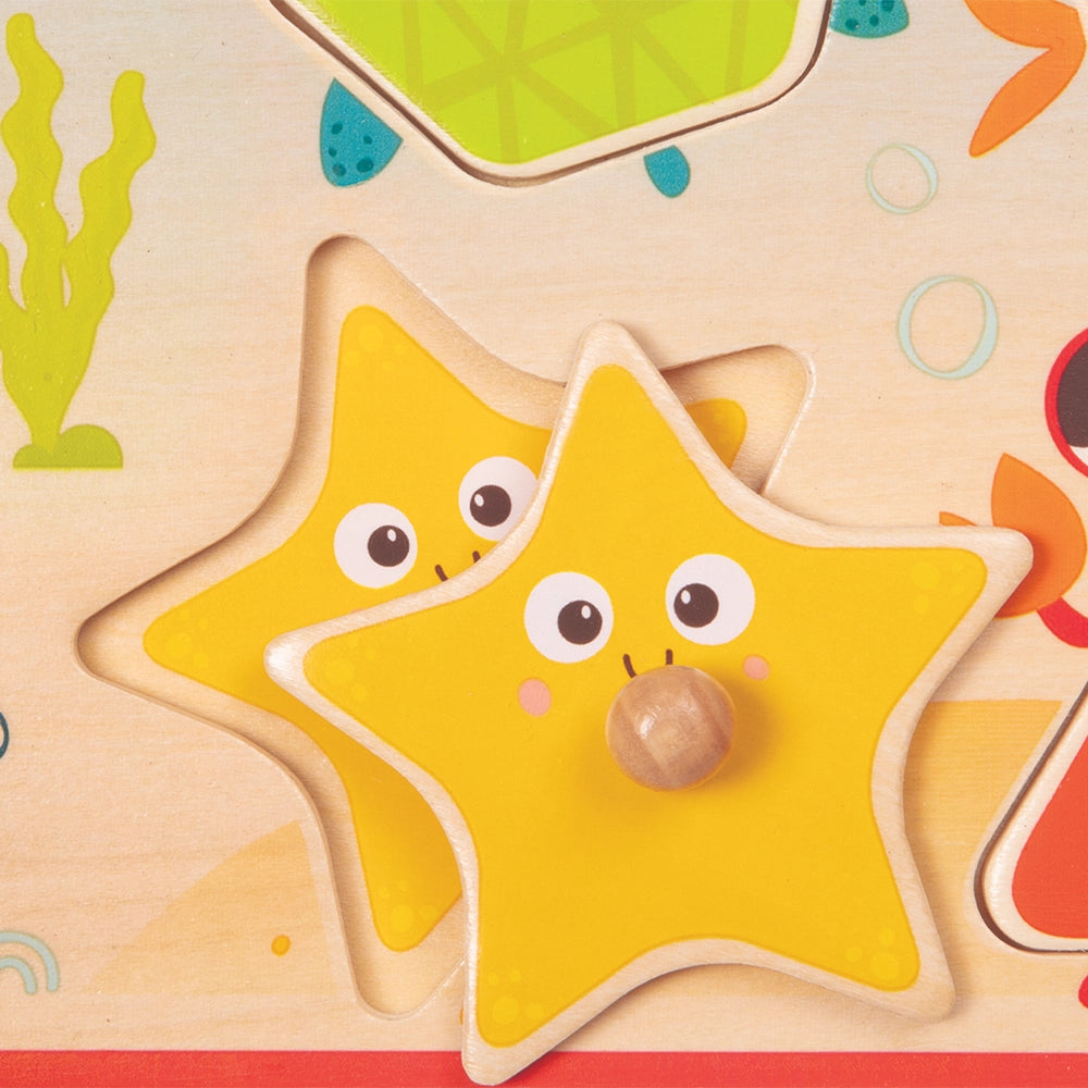 B. Toys Wooden Sea Treasures Puzzle 18M+