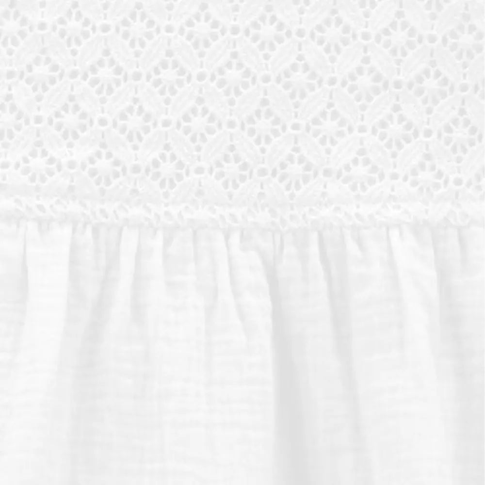 Robe Mi-Longue en Coton Carter's - Blanc