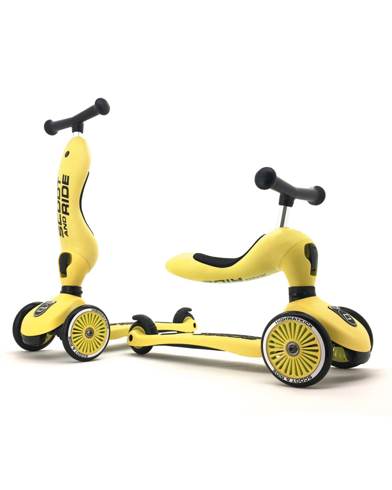 Scoot And Riide Trottinette 2en1 Highwaykick 1 - Citron