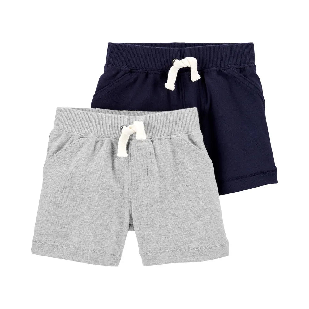 Lot de 2 Shorts à Enfiler Carter's - Gris & Bleu