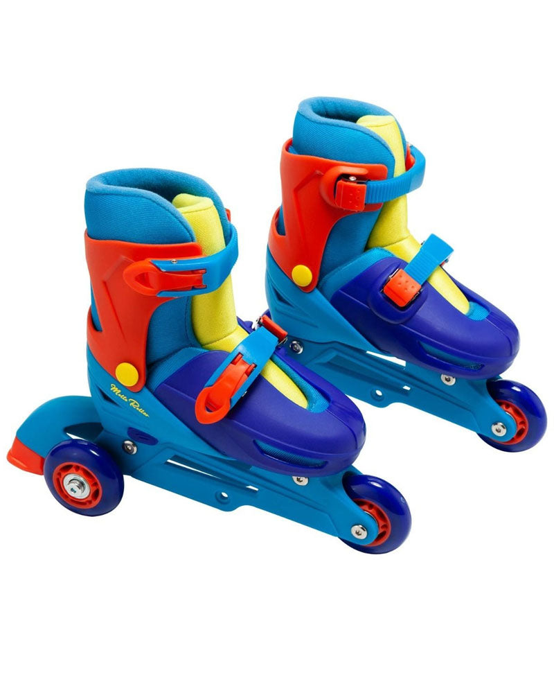 Patins à roulettes évolutifs Molto avec roues alignées pour enfants.  Couleur rose.