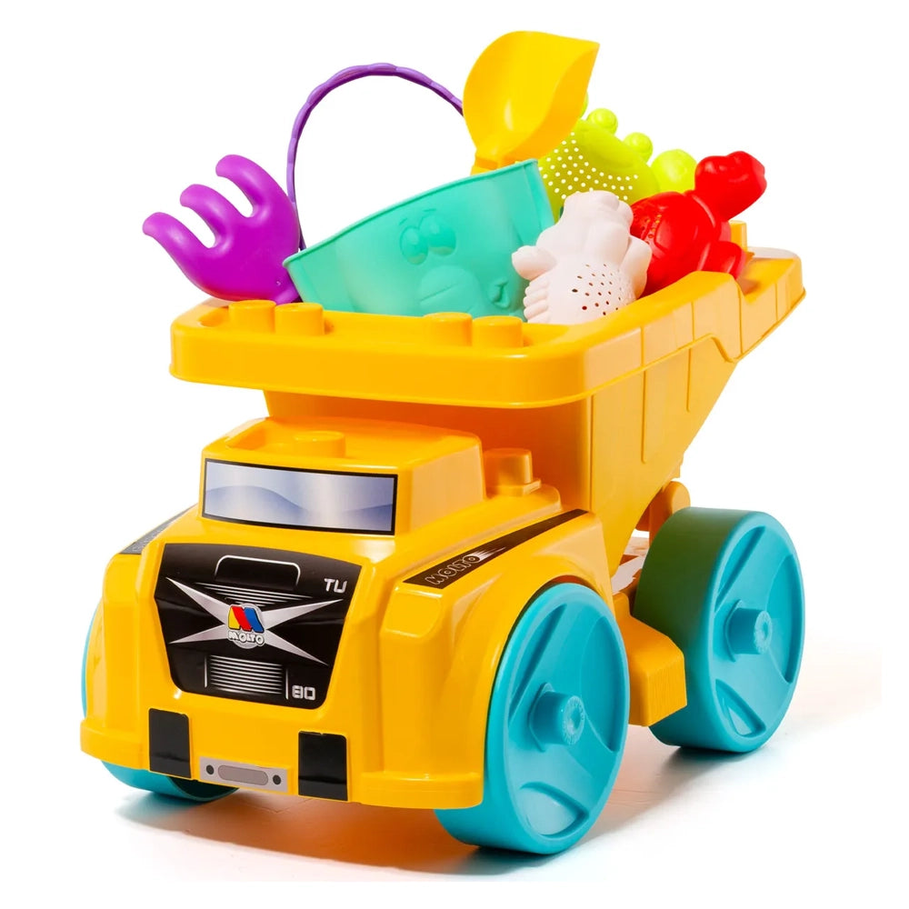 Molto Grand Camion à Benne Basculante avec Accessoires de Plage 12M+
