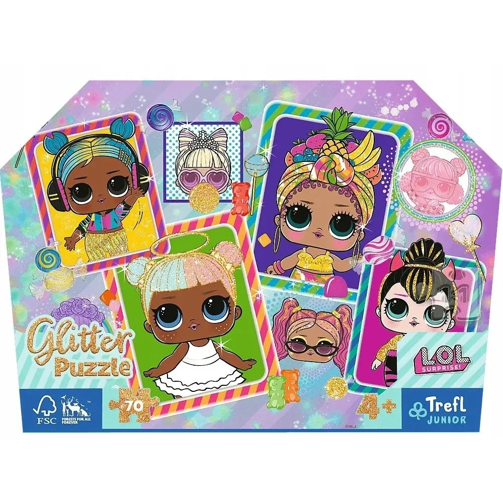 Trefl Puzzle Glitter L.O.L Surprise 70 Pièces - 4A+