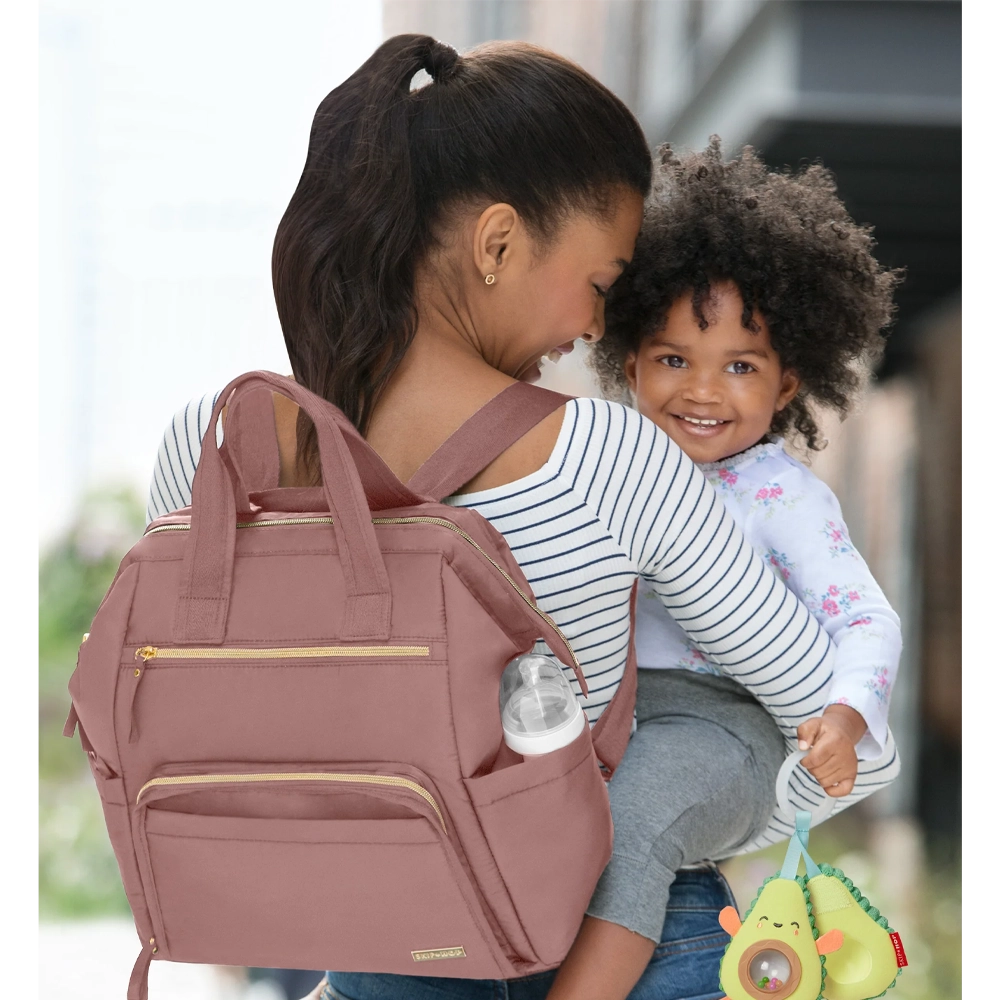 حقيبة حفاضات كبيرة مفتوحة مينفريم من سكيب هوب - وردي